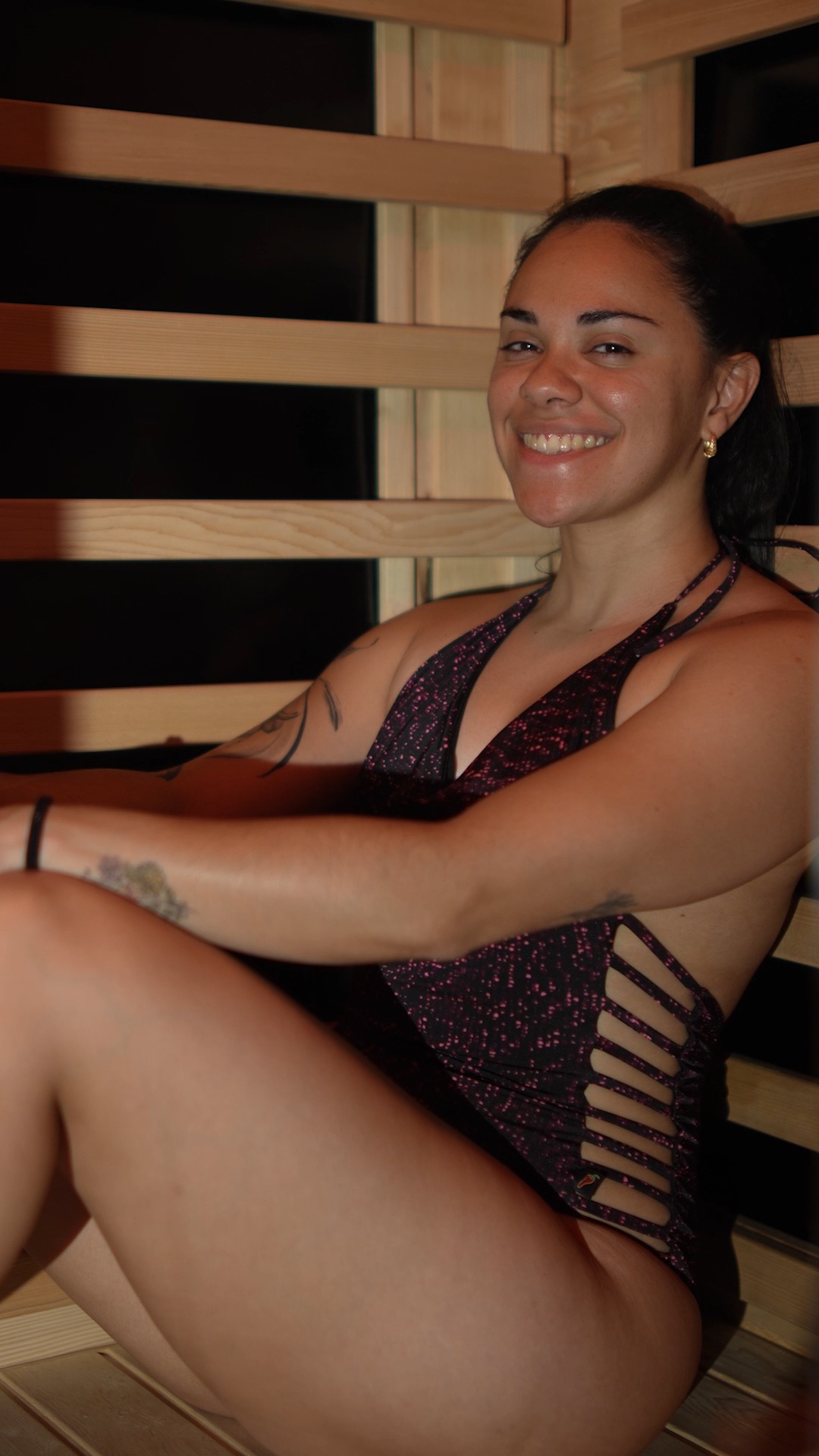 Momento de relajación en sauna de Casa Altú