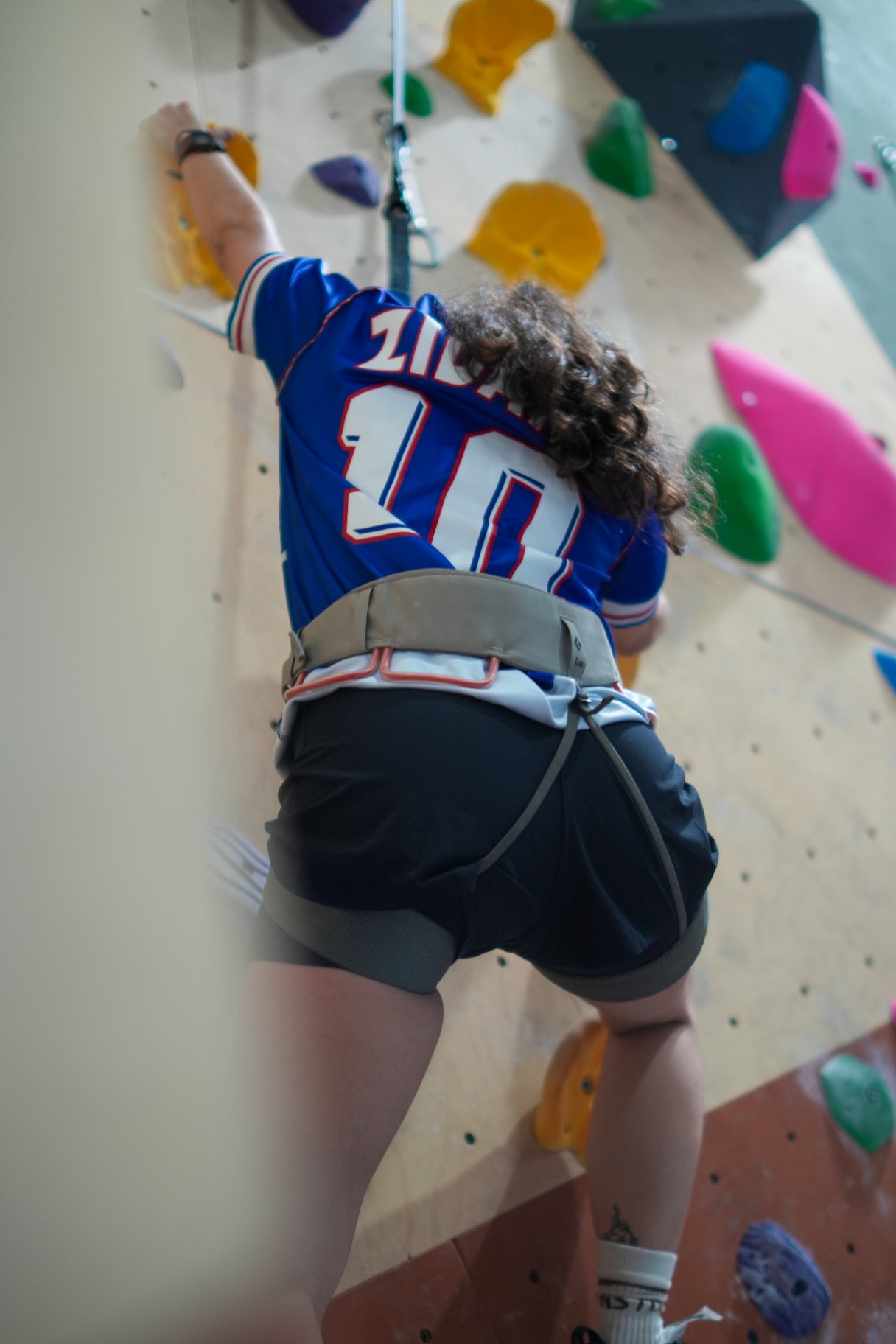 Escalada en pared con cuerda